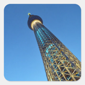 Adesivo Quadrado Tóquio Skytree Azul Legal: Japão
