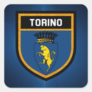 Adesivo Quadrado Torino Flag