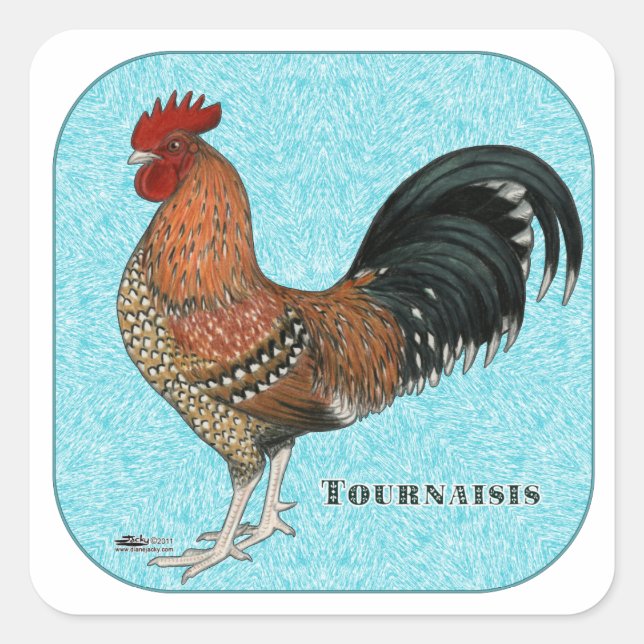 Adesivo Quadrado Tornaisis Rooster (Frente)