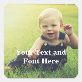 Adesivo Quadrado Tornar Personalizável a sua Foto e Texto Favoritos