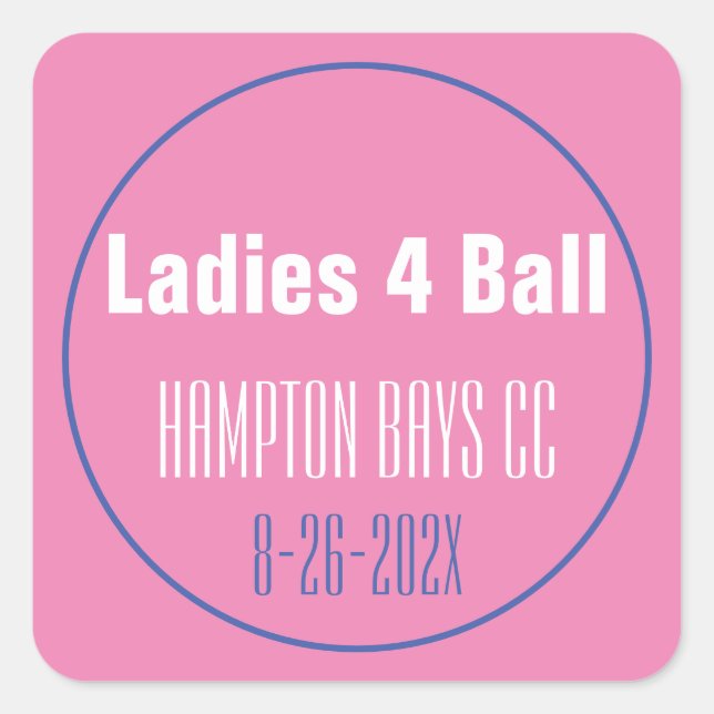 Adesivo Quadrado Torneio feminino Souvenir (Frente)