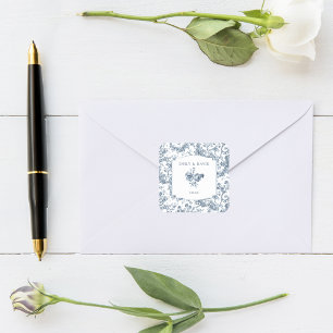 Adesivo Quadrado Tornozelo Azul Francês Gravado Elegante