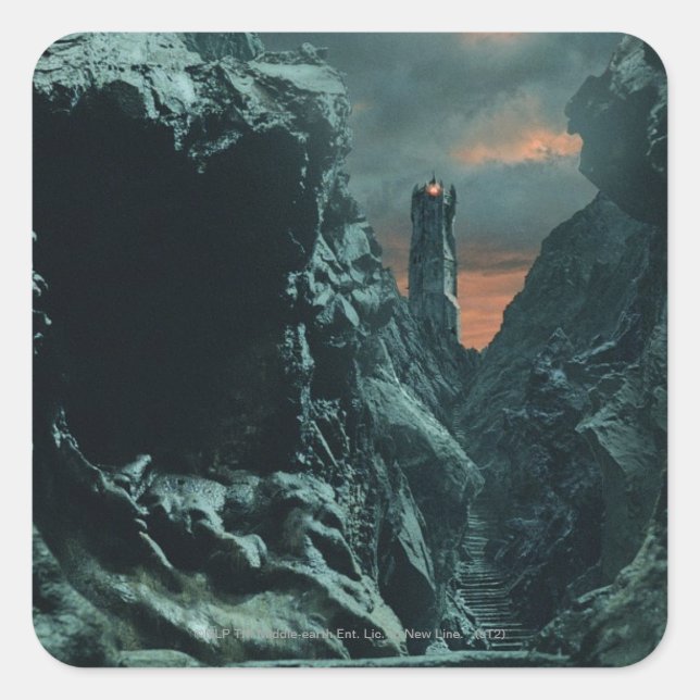 Adesivo Quadrado Torre de Orthanc (Frente)