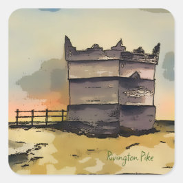 Adesivo Quadrado Torre de Pesquisa de Pike Rivington