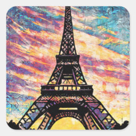 Adesivo Quadrado Torre Eiffel