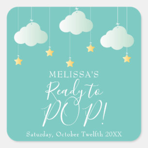 Adesivo Quadrado Torre-se pequena estrela Pronta para POP