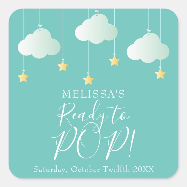 Adesivo Quadrado Torre-se pequena estrela Pronta para POP (Frente)