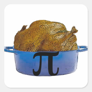 Adesivo Quadrado Torta de Frango na Panela