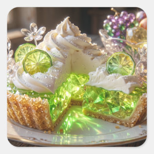 Adesivo Quadrado Torta de Limão Taiti com Cristal Brilhante