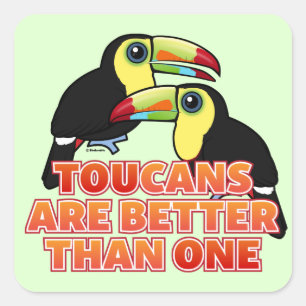 Adesivo Quadrado Toucans é melhor de um