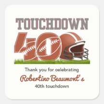 Touchdown Quarty Engraçado aniversário de 40 anos 