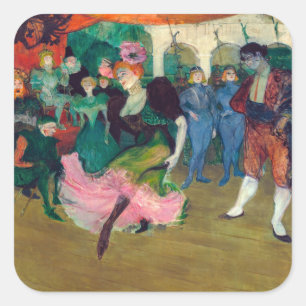 Adesivo Quadrado Toulouse-Lautrec - Na Rota, A Dança