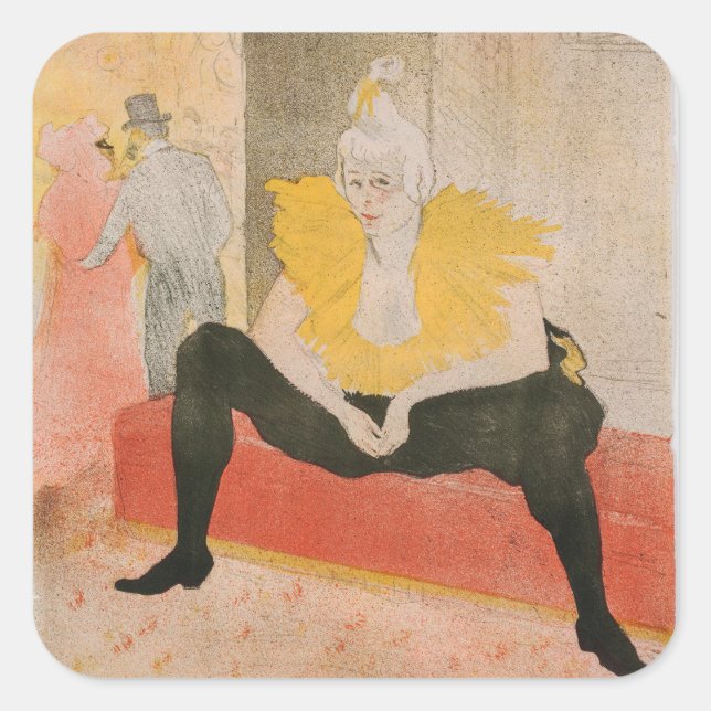 Adesivo Quadrado Toulouse-Lautrec - Sessão Mademoiselle Cha-u-kao (Frente)