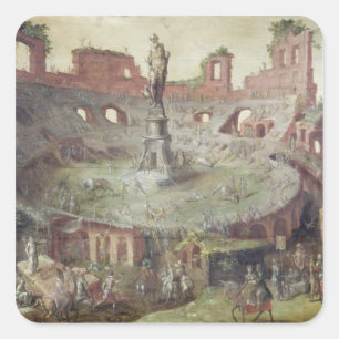 Adesivo Quadrado Tourada antiga, 1552