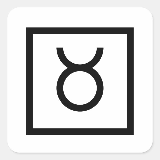 Adesivo Quadrado Touro Touro Zodiac sinal astrologia autocolante (Frente)