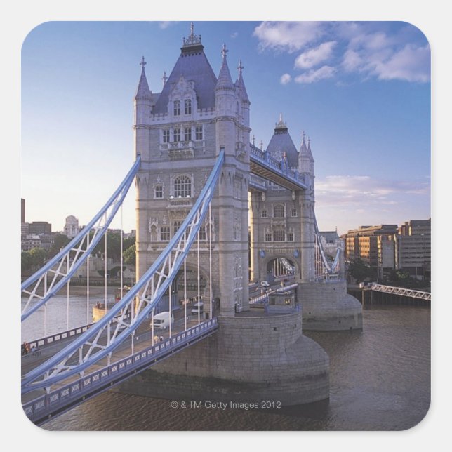 Adesivo Quadrado Tower Bridge em Londres (Frente)