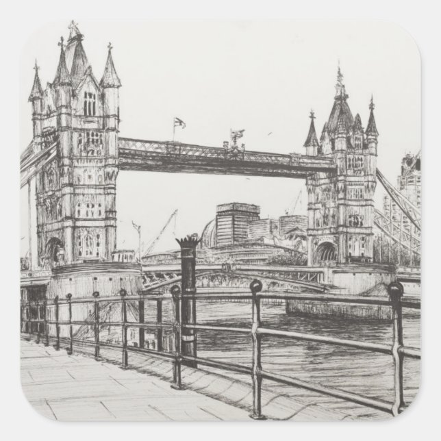 Adesivo Quadrado Tower Bridge London 2006 (Frente)