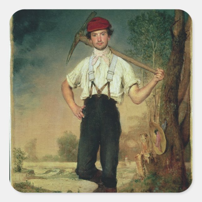 Adesivo Quadrado Trabalhadores, 1848 (Frente)