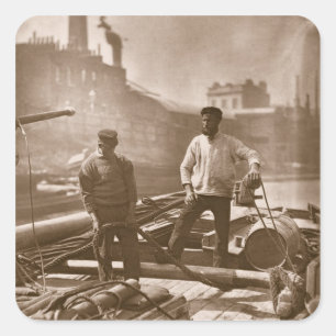 Adesivo Quadrado Trabalhadores da 'autoestrada silenciosa', da 'Str