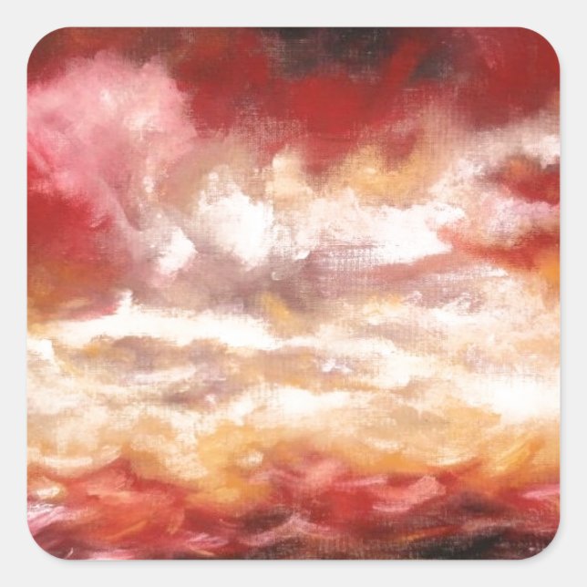 Adesivo Quadrado Trabalho de arte abstrato (Frente)