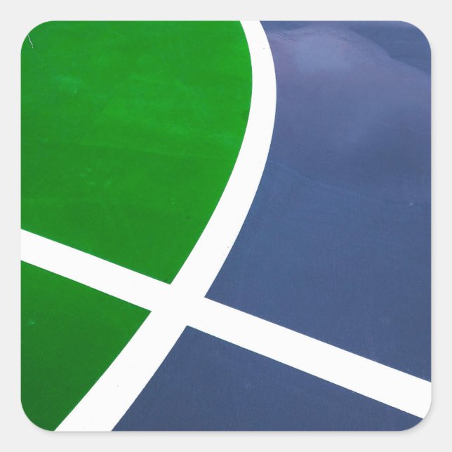 Adesivo Quadrado Trabalho de arte de basquetebol (Frente)