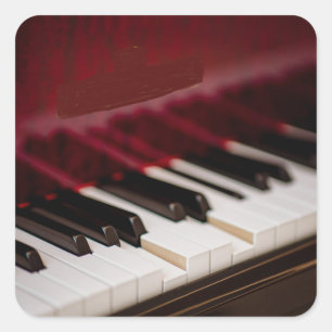 Adesivo Quadrado Trabalho de arte de Piano Incrível