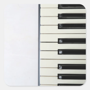 Adesivo Quadrado Trabalho de arte de Piano Incrível