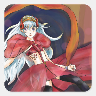 Adesivo Quadrado Trabalho de arte originalmente - Melody