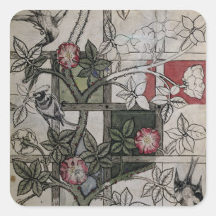 Adesivo Quadrado Trabalhos artísticos originais para o design do