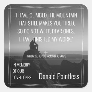 Adesivo Quadrado Trabalhos de salvação