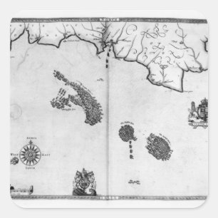 Adesivo Quadrado Trace No.3 que mostra a rota da frota da armada