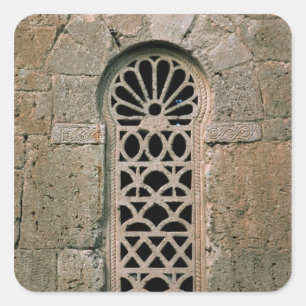 Adesivo Quadrado Tracery da janela, da basílica San Juan