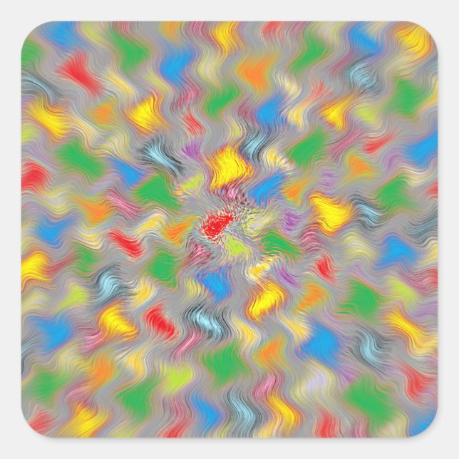 Adesivo Quadrado Traços do Pincel (Frente)