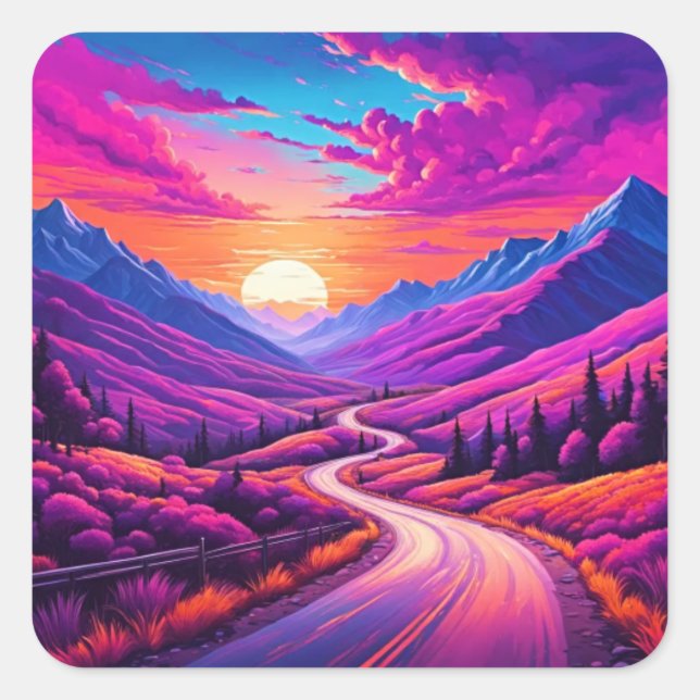 Adesivo Quadrado Traços I Viagem Miles Design (Frente)