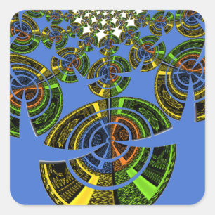 Adesivo Quadrado tradição azul