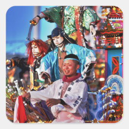 Adesivo Quadrado Tradição do Festival do Japão