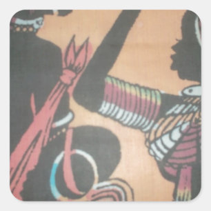 Adesivo Quadrado Tradição Maasai e Design de Arte Padrão de Cultura