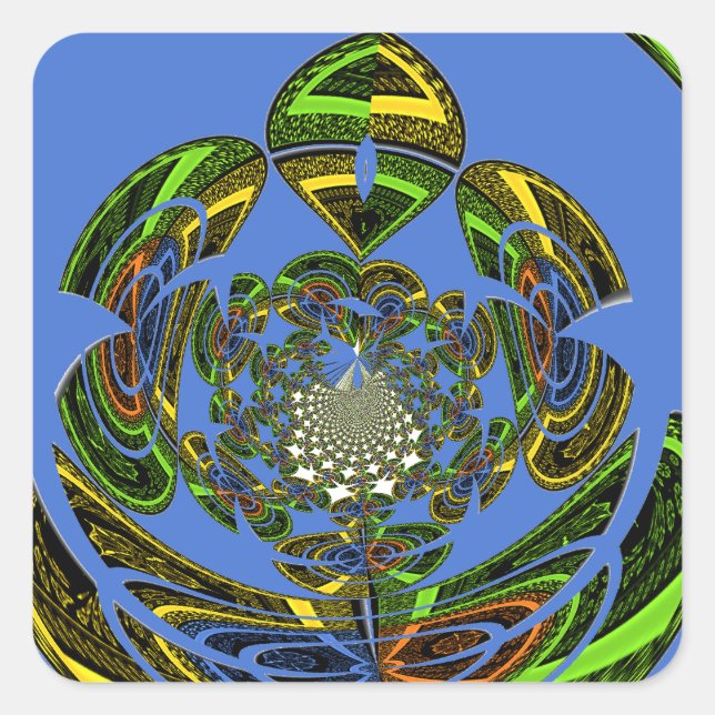 Adesivo Quadrado Tradicional Apenas Azul (Frente)