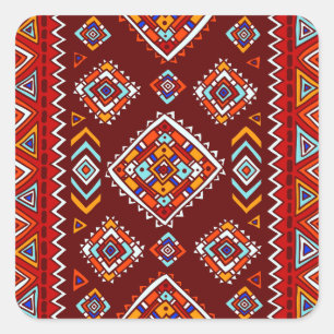 Adesivo Quadrado Tradicional textura tribal, étnica perfeita.