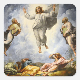 Adesivo Quadrado Transfiguração do Cristo - Raphaello Sanzio 1520