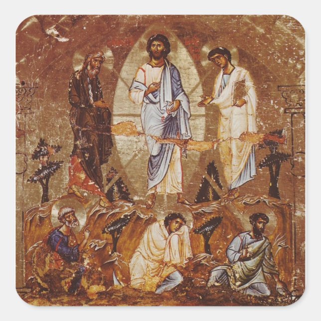 Adesivo Quadrado Transformação no Monte Sinai (Frente)