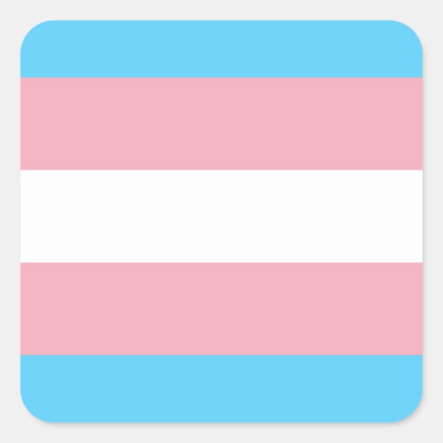 Adesivo Quadrado Transgender Flag (Frente)