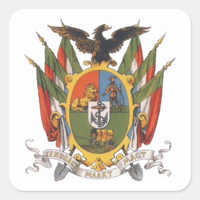 Adesivo Quadrado Transvaal Wapen (Frente)