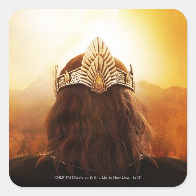 Adesivo Quadrado Traseira da Cabeça com Coroa (Frente)