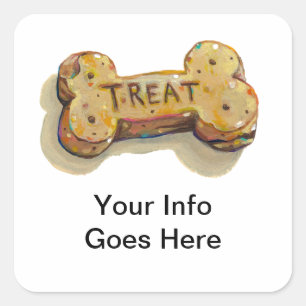 Adesivo Quadrado Trate para animais de estimação dos instrutores