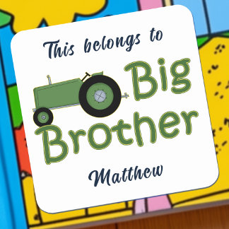 Adesivo Quadrado Trator Verde Big Brother Personalizado