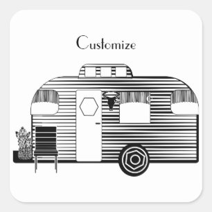 Adesivo Quadrado Traveler Camper Caravan Thunder_Cove