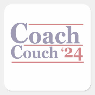 Adesivo Quadrado Treinador Couch Walz Vance Eleição Tim Waltz 2024