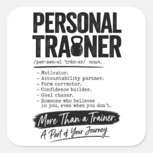 Adesivo Quadrado Treinador Pessoal Motivador Coach de Fitness