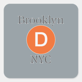 Adesivo Quadrado Trem D do Brooklyn